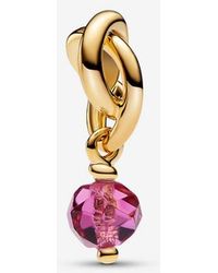 PANDORA - October Birthstone Eternity Circle Dangle Charm - Lyst