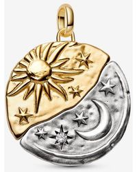 PANDORA - Sun & Moon Oversized Medallion Charm - Lyst