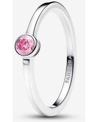 PANDORA - Era Bezel Sterling Lab-Grown Diamond Ring - Lyst