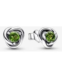 PANDORA - August Birthstone Eternity Circle Stud Earrings - Lyst