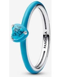 PANDORA - Coloured Heart Stone Ring - Lyst