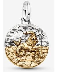 PANDORA - Capricorn Zodiac Medallion Charm - Lyst