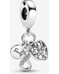 PANDORA - Family Infinity Triple Dangle Charm - Lyst