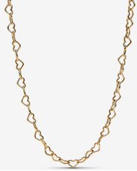 PANDORA - Linked Hearts Collier Necklace - Lyst