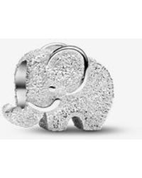 PANDORA - Textured Elephant Mini Charm - Lyst