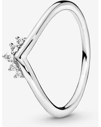 PANDORA Tiara Wishbone Ring - Metallic