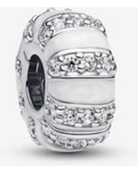 PANDORA - Stones & Enamel Clip Charm - Lyst