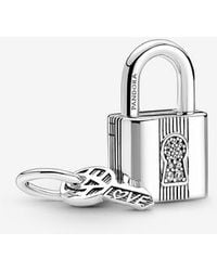 PANDORA - Moments Familie Für Immer Verschlungener Anhänger Halskette Mit Karabiner-verschluss Aus Sterling-silber - Lyst