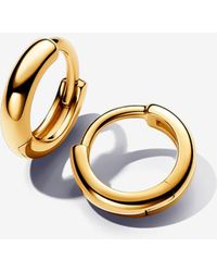 PANDORA - Essence 14k Gold-plated Round Hoop Earring Gift Set - Lyst