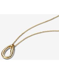 PANDORA - Organically Shaped Stone-Set Pendant Necklace - Lyst