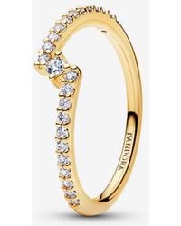 PANDORA - Sparkling Split Pavé Ring - Lyst