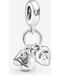 PANDORA - Baby Bottle & Shoes Dangle Charm - Lyst