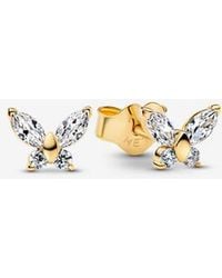 PANDORA - Butterfly Stud Earrings - Lyst