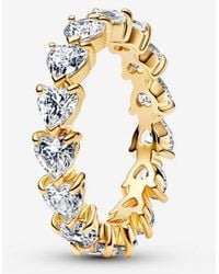 PANDORA - Band Of Hearts Ring - Lyst