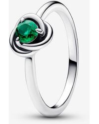 PANDORA - May Birthstone Eternity Circle Ring - Lyst
