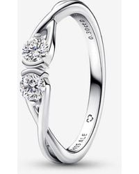 PANDORA - Infinite Sterling Double Facing Lab-Grown Diamond Ring - Lyst
