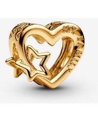 PANDORA - Openwork Family Heart & Star Charm - Lyst