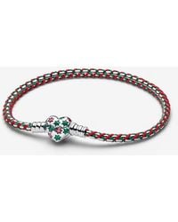 PANDORA - Peppermint Cord Box Chain Bracelet - Lyst