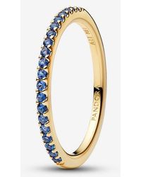 PANDORA - Sparkling Half-Eternity Band Ring - Lyst
