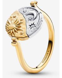PANDORA - Sun & Moon Reversible Medallion Ring - Lyst
