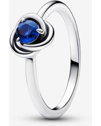 PANDORA - September Birthstone Eternity Circle Ring - Lyst