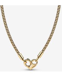 PANDORA - Moments Studded Chain Necklace - Lyst