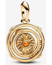 PANDORA - X Game of Thrones Drehendes Astrolabe Charm-Anhänger aus Sterling Silber mit 14 Karat vergoldete Metalllegierung - Lyst