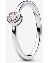 PANDORA - Era Bezel Sterling Lab-Grown Diamond Ring - Lyst