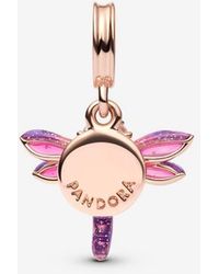 PANDORA - Dragonfly Double Dangle Charm - Lyst