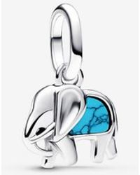 PANDORA - Coloured Elephant Mini Dangle Charm - Lyst