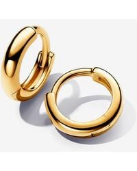 PANDORA - Double Huggie Hoop Earrings - Lyst