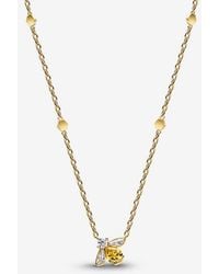 PANDORA - Honey Bee Pendant Necklace - Lyst