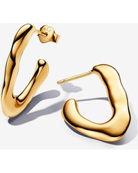 PANDORA - Organically V-shaped Open Hoop Earrings - Lyst
