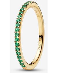 PANDORA - Sparkling Half-Eternity Band Ring - Lyst