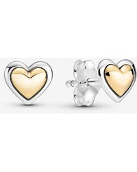 PANDORA Bee \u0026 Heart Stud Earrings in 