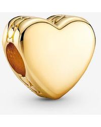 PANDORA - Engravable Heart Charm - Lyst