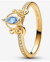 PANDORA - Disney Cinderella's Carriage Ring - Lyst