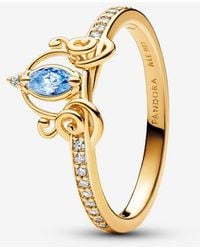 PANDORA - Disney Cinderella's Carriage Ring - Lyst