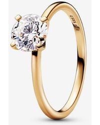 PANDORA - Era 14K Lab-Grown Diamond Ring - Lyst