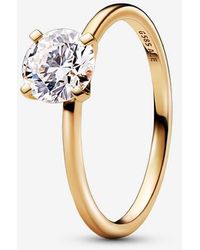 PANDORA - Era 14K Lab-Grown Diamond Ring - Lyst