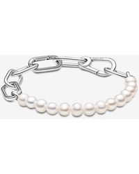 PANDORA - Me Treated Freshwater Cultured Pearl Armband - Lyst
