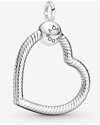 PANDORA - Moments Hart Bedel Hanger - Lyst