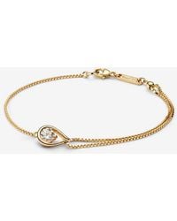 PANDORA - Infinite 14K Lab-Grown Diamond Double Chain Bracelet - Lyst