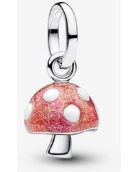 PANDORA - Glow-In-The-Dark Mushroom Dangle Charm - Lyst