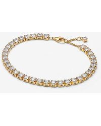 PANDORA - Sparkling Bold Tennis Bracelet - Lyst