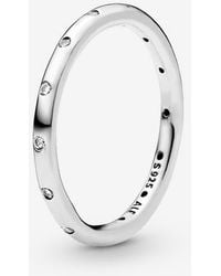 PANDORA - Moments Sterling Silver Celestial Stars Cubic Zirconia Ring - Lyst