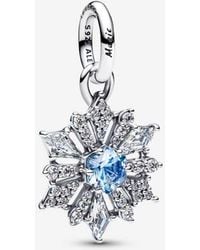 PANDORA - Disney Frozen Queen Elsa Snowflake Dangle Charm - Lyst