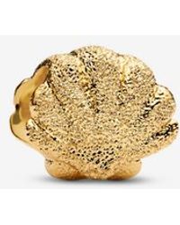 PANDORA - Textured Shell Mini Charm - Lyst