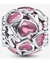PANDORA - Openwork Hearts Mum Charm - Lyst