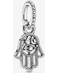 PANDORA - Protective Hamsa Hand Dangle Charm - Lyst